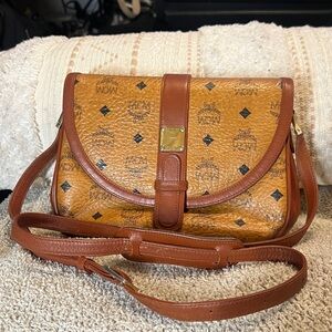 Vintage MCM Visetos Crossbody Bag – Cognac Monogram
